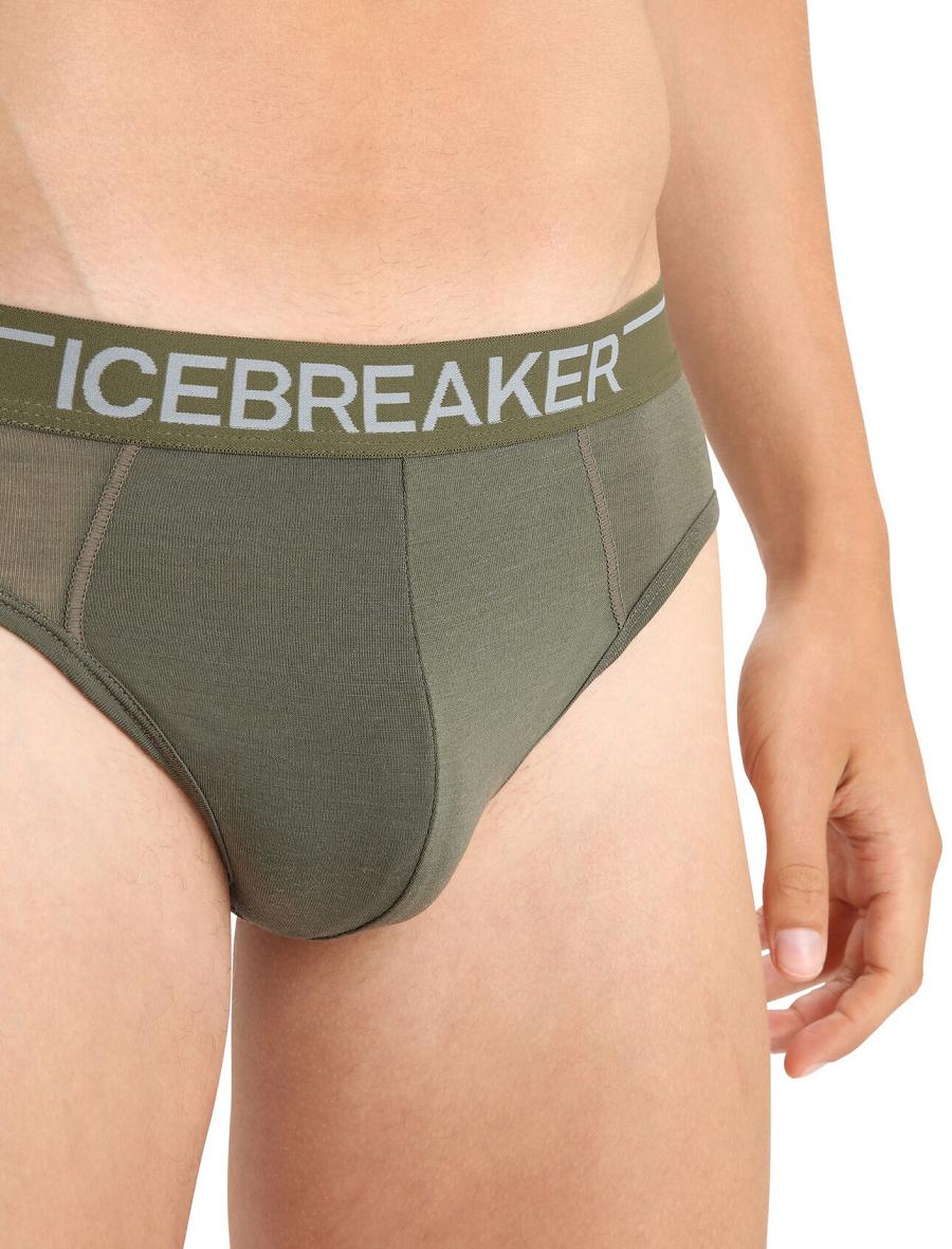 Icebreaker Merino Anatomica Briefs Miesten Alusvaatteet Oliivinvihreä | FI 1297LISH